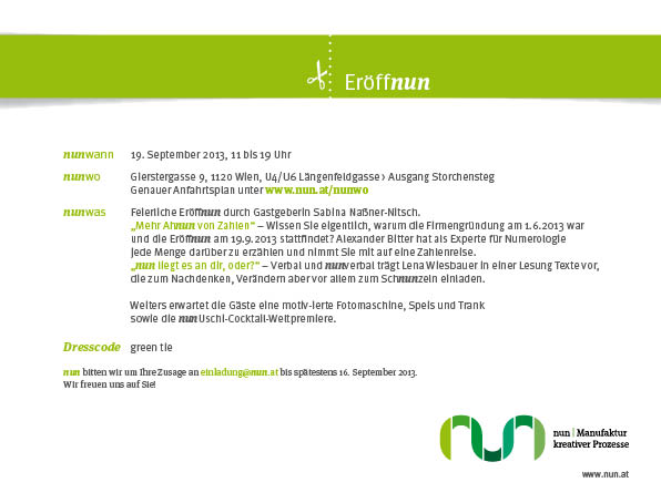 Einladung zur Eröffnung - 19.9.2013